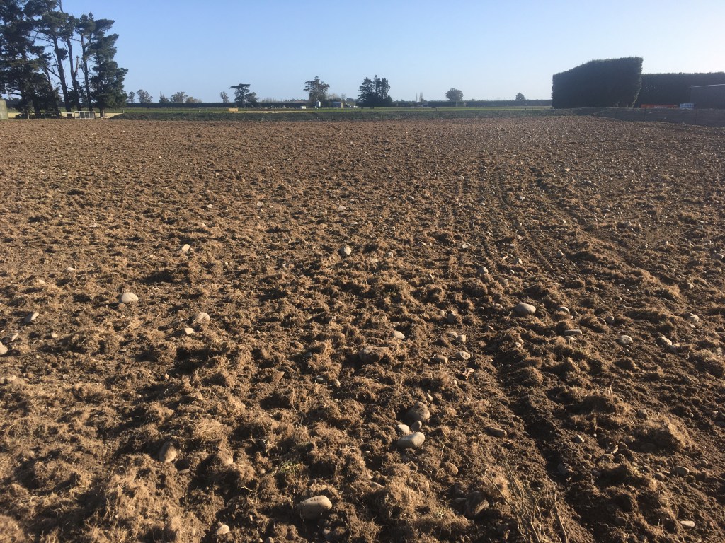 pasture soil prepared and ready for seeding