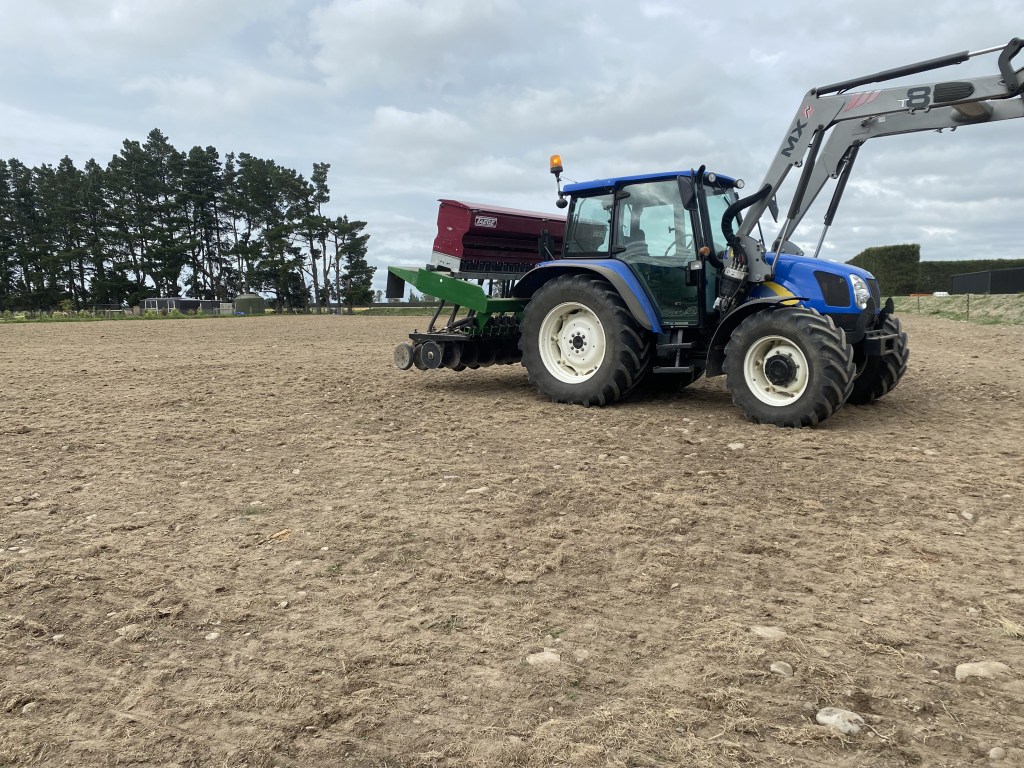 paddock ready to be seeded with fresh rye grass or lucern